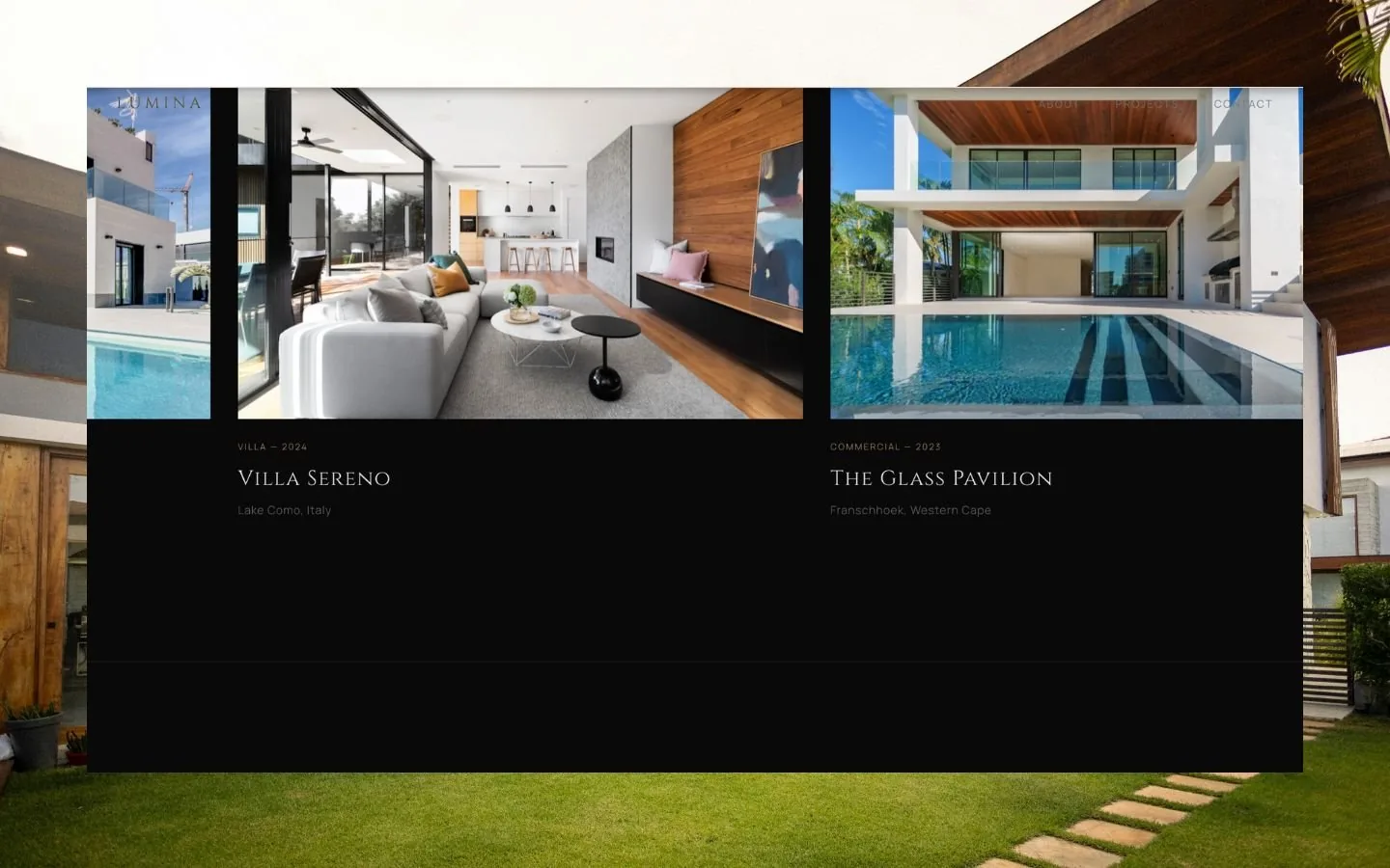 LUMINA Architects website screenshot 4