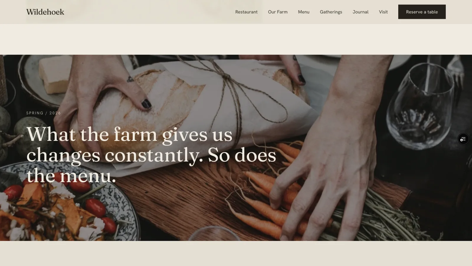 Wildehoek website Our Farm section with the farm's garden shed